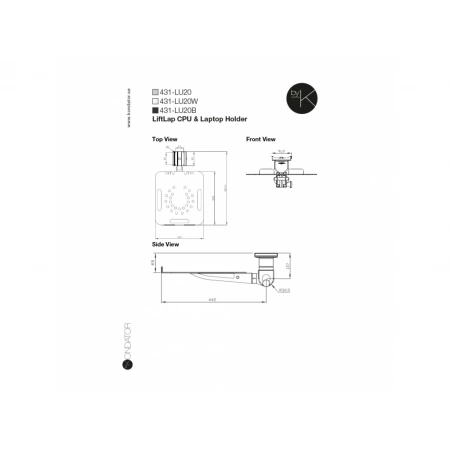 Изображение 2 (Подставка для ноутбука LiftLap Kondator 431-LU20B)