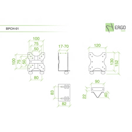 Изображение 2 (Крепление для мини-ПК ErgoFount BPCH-01)