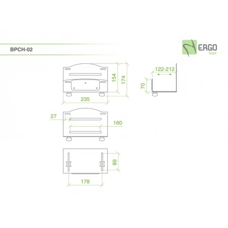 Изображение 2 (Настенная подставка для системного блока ErgoFount BPCH-02)