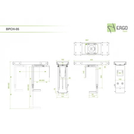 Изображение 2 (Подставка для системного блока ErgoFount BPCH-05)