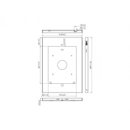 Изображение 3 (Антивандальный кожух для планшета iPad Air 1, 2 и iPad Pro 9.7 с доступом к центральной кнопке HOME Vogels PTS 1213)