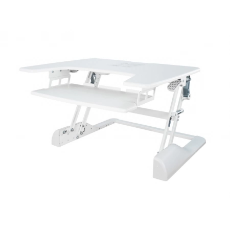 Изображение 1 (Настольная подставка под компьютер для работы стоя и сидя с полкой для клавиатуры ErgoFount BSSD-76 White)