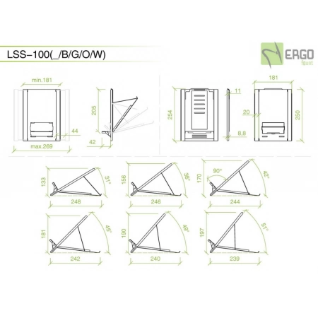 Изображение 2 (Складная подставка для ноутбука или планшета ErgoFount LSS-100W)