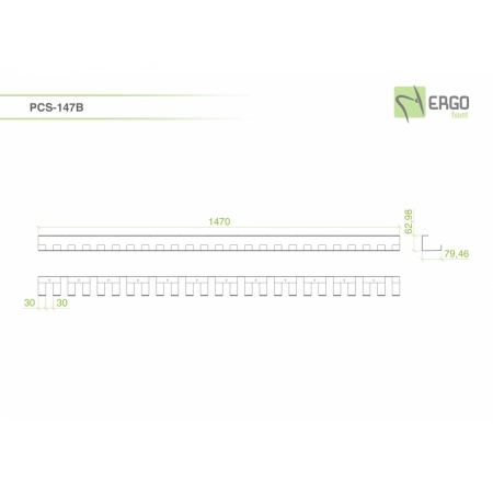 Изображение 2 (Горизонтальный гибкий кабель-канал ErgoFount PCS-147B)