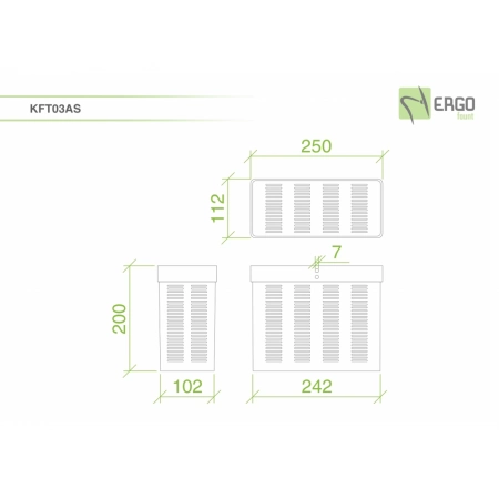 Изображение 2 (Контейнер для хранения на стойки серии KFTxx ErgoFount KFT 03AS)