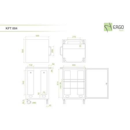 Изображение 2 (Мобильная тумба с полками для AV-оборудования ErgoFount KFT 004 White)