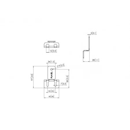 Изображение 2 (Адаптер для монтажа LED-модуля, крайний Vogels PLA 8205)