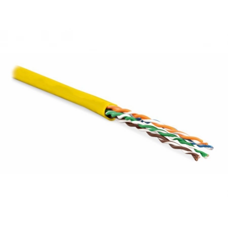 Кабель витая пара (LAN) для структурированных систем связи Hyperline UUTP4-C5E-P24-IN-LSZH-YL-100