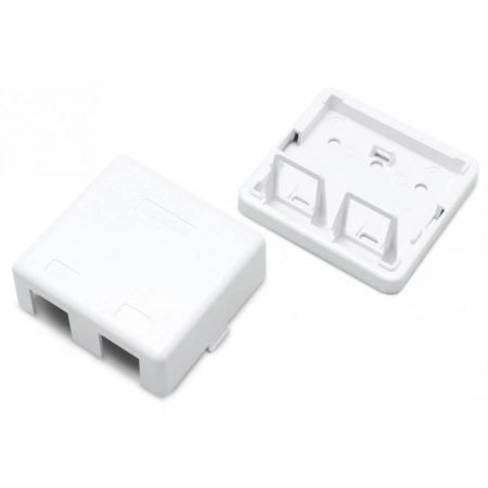 Корпус настенной розетки Hyperline SBB3-2-WH