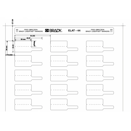 Этикетка Brady ELAT-44-425 (уп. 25 листов)