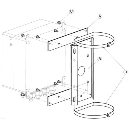 Кронштейн крепления на опору Тахион КС-1-02