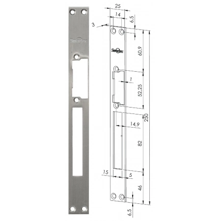 Запорная планка длинная Smartec ST-SL502SP