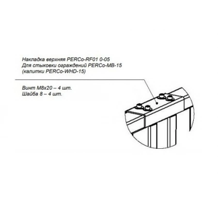 Накладка верхняя PERCo PERCo-RF01 0-05