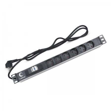 Блок розеток 19 шкафов CABEUS PDU-6P-B-2EU (7292c)