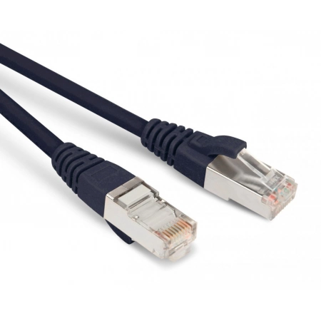 Патч-корд медный Hyperline PC-LPM-STP-RJ45-RJ45-C5e-1M-LSZH-BK