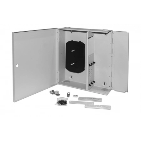 Кросс оптический универсальный настенный Hyperline FO-WBX-6xSLT-W140H42-48UN-GY