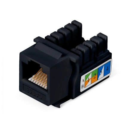 Вставка Keystone Jack CABEUS KJ-RJ45-Cat.5e-90-BK (9482c)