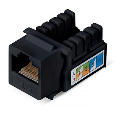 Вставка Keystone Jack CABEUS KJ-RJ45-Cat.6-90-BK (9483c)