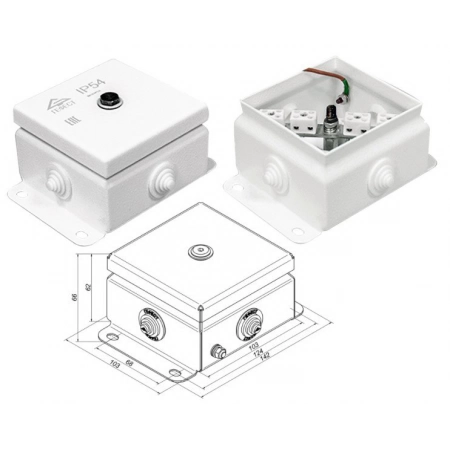 Коробка монтажная электротехническая Гефест КМ IP54-1010