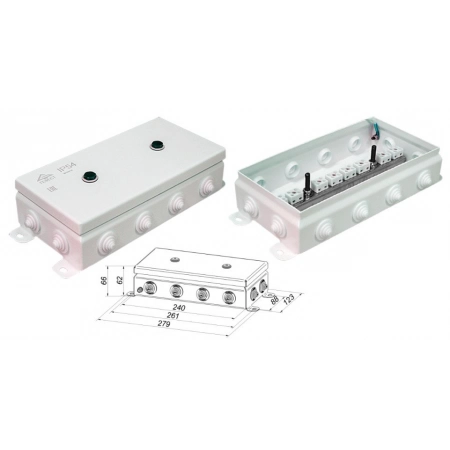 Коробка монтажная электротехническая Гефест КМ IP54-1224