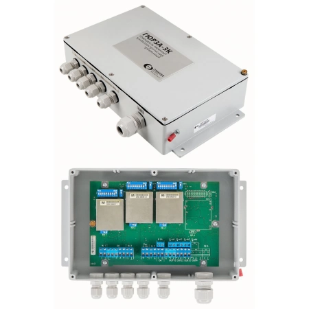 Извещатель охранный периметровый трибоэлектрический трехзоновый СКИЗЭЛ Гюрза-3К