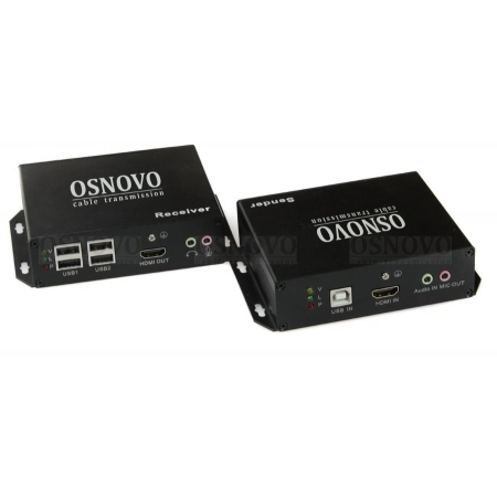 Удлинитель HDMI, USB, RS232, ИК-сигнала OSNOVO TLN-HiKMA/1+RLN-HiKMA/1
