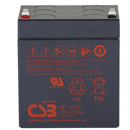 Аккумулятор герметичный свинцово-кислотный CSB GP 1245 F2