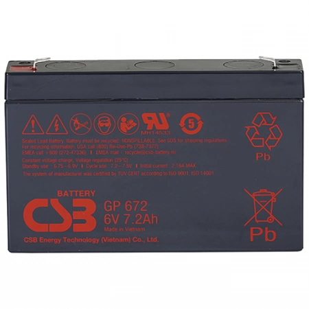 Аккумулятор герметичный свинцово-кислотный CSB GP 672
