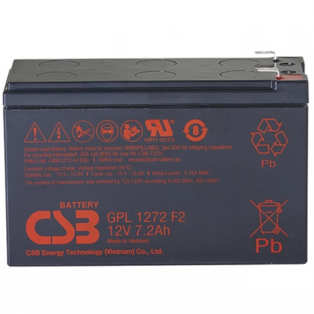 Аккумулятор герметичный свинцово-кислотный CSB 1272 F2 FR