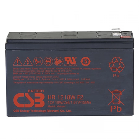 Аккумулятор герметичный свинцово-кислотный CSB HR 1218W