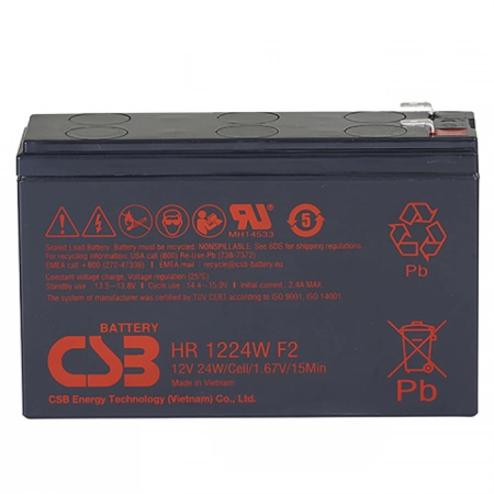 Аккумулятор герметичный свинцово-кислотный CSB HR 1224W F2
