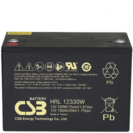 Аккумулятор герметичный свинцово-кислотный CSB HRL 12330W