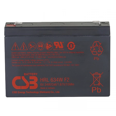 Аккумулятор герметичный свинцово-кислотный CSB HRL 634W FR