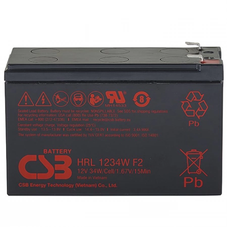 Аккумулятор герметичный свинцово-кислотный CSB HRL 1234W FR