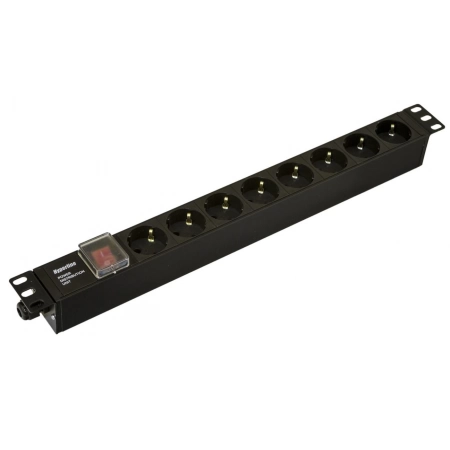 Блок розеток для 19 шкафов Hyperline SHE19-8SH-S-CB