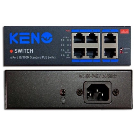 Коммутатор с питанием по PoE KENO KN-SW402POE+
