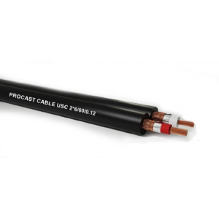 Профессиональный инсталляционныйдвухканальный (стерео) сигнальный кабель PROCAST Cable USC 2*6/60/0,12
