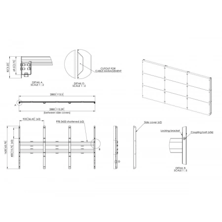 Изображение 2 (Комплект адаптеров для монтажа дисплеев LG Vogels PLI 8201)