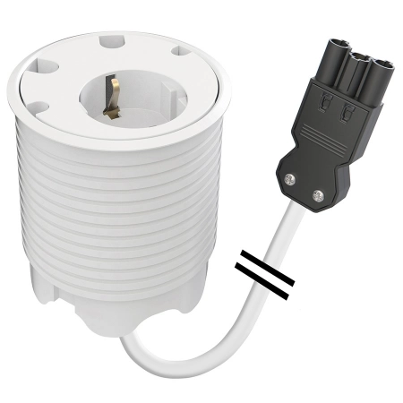 Встраиваемая розетка Powerdot с 4 отверстиями для кабелей Kondator 935-PD11W-GST