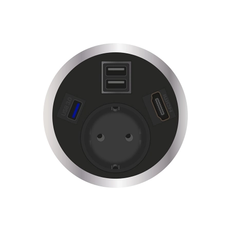 Встраиваемая розетка серии Port El для монтажа в стол с разъемами 2xUSB ABL 2F200123