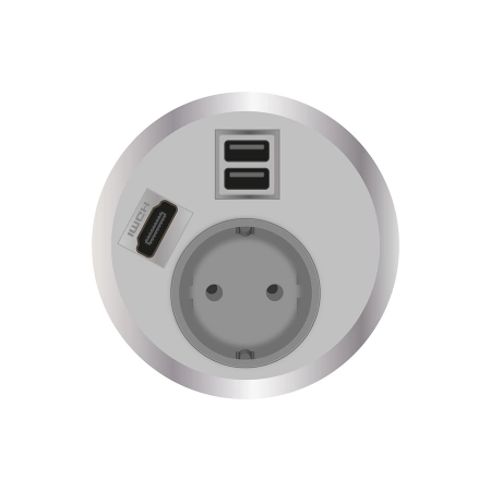 Встраиваемая розетка серии Port El для монтажа в стол с разъемами 2xUSB ABL 2F210124