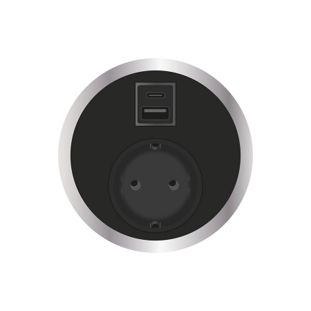 Встраиваемая розетка серии Port El для монтажа в стол с разъемами 2xUSB ABL 2F200103