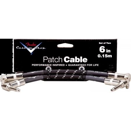 Инструментальный кабель Fender  6' CABLE BLK 2 PACK