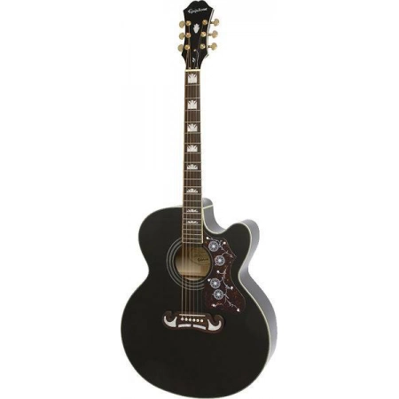 Изображение 1 (Электро-акустическая гитара EPIPHONE EJ-200SCE Black (w/ Fishman PreSys))