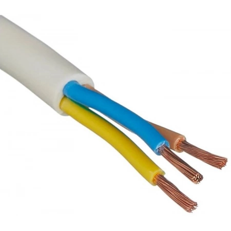 Провод силовой с тремя жилами РЭМЗ г.Рыбинск ПВС 3х2,5 ГОСТ белый (РЭМЗ)