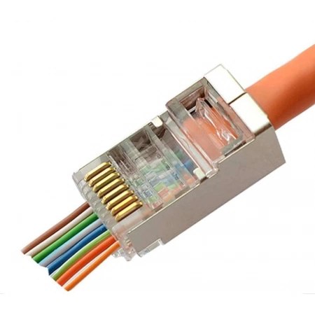 Разъем RJ-45 CABEUS 8P8C-SH-FC (10796c) (100 шт)