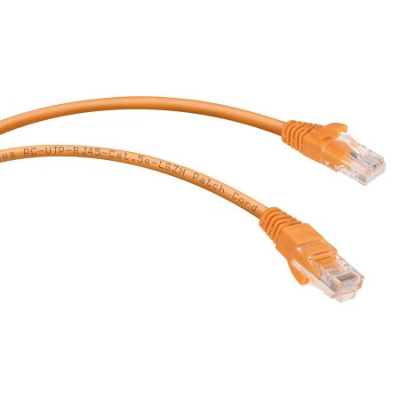 Патч-корд медный CABEUS PC-UTP-RJ45-Cat.5e-0.15m-OR-LSZH (9518c)