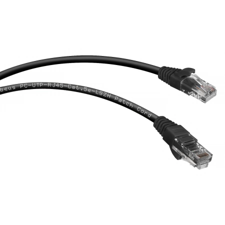 Патч-корд медный CABEUS PC-UTP-RJ45-Cat.5e-0.5m-BK-LSZH (9536c)