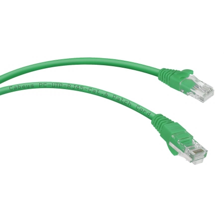 Патч-корд медный CABEUS PC-UTP-RJ45-Cat.6-5m-GN (8688c)