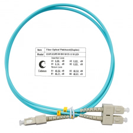 Патч-корд CABEUS FOP-50-SC-SC-1m (7357c)